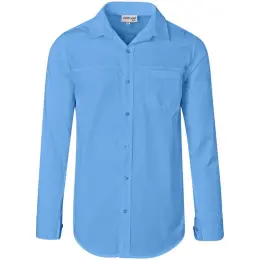 Mens Long Sleeve Empire Shirt Sky Blue Front